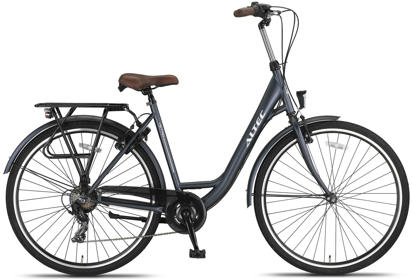 Altec Metro Plus 28 inch Transportfiets 7v Smoke Grey Dames