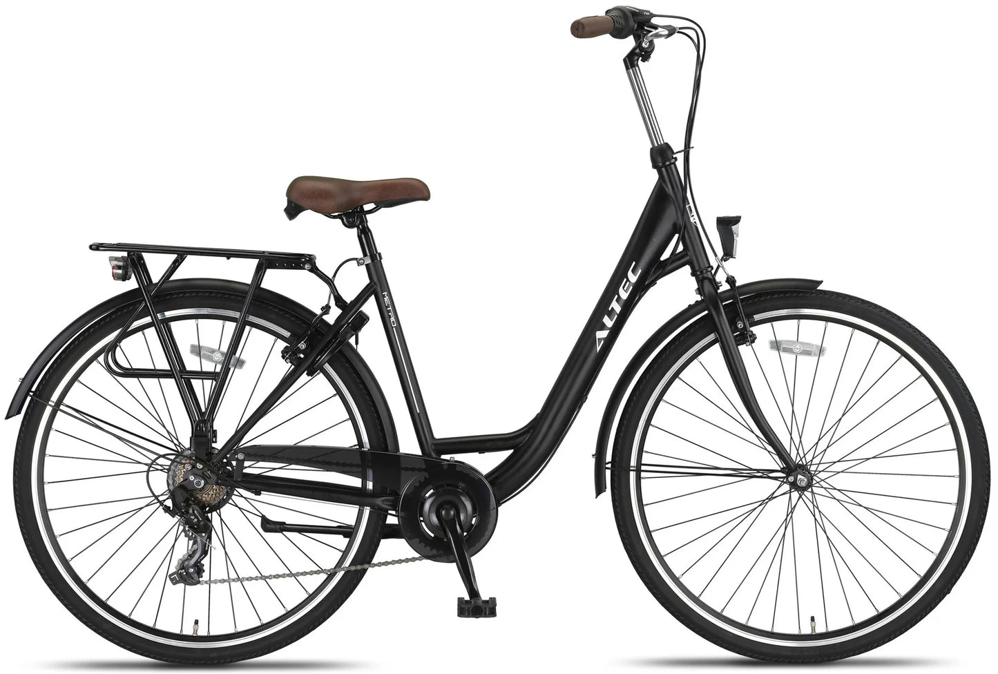 Altec Metro Plus 28 inch Transportfiets 7v Mat Zwart Dames