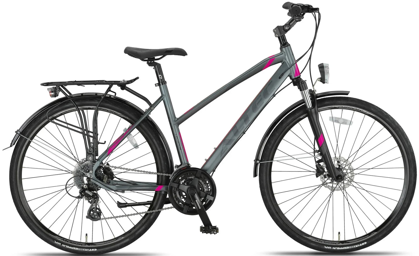 Altec Legarda (CT) LSM 28 inch Damesfiets V-Brakes 24 Versn. Antraciet/Pink *** VASTE LAGE PRIJS **