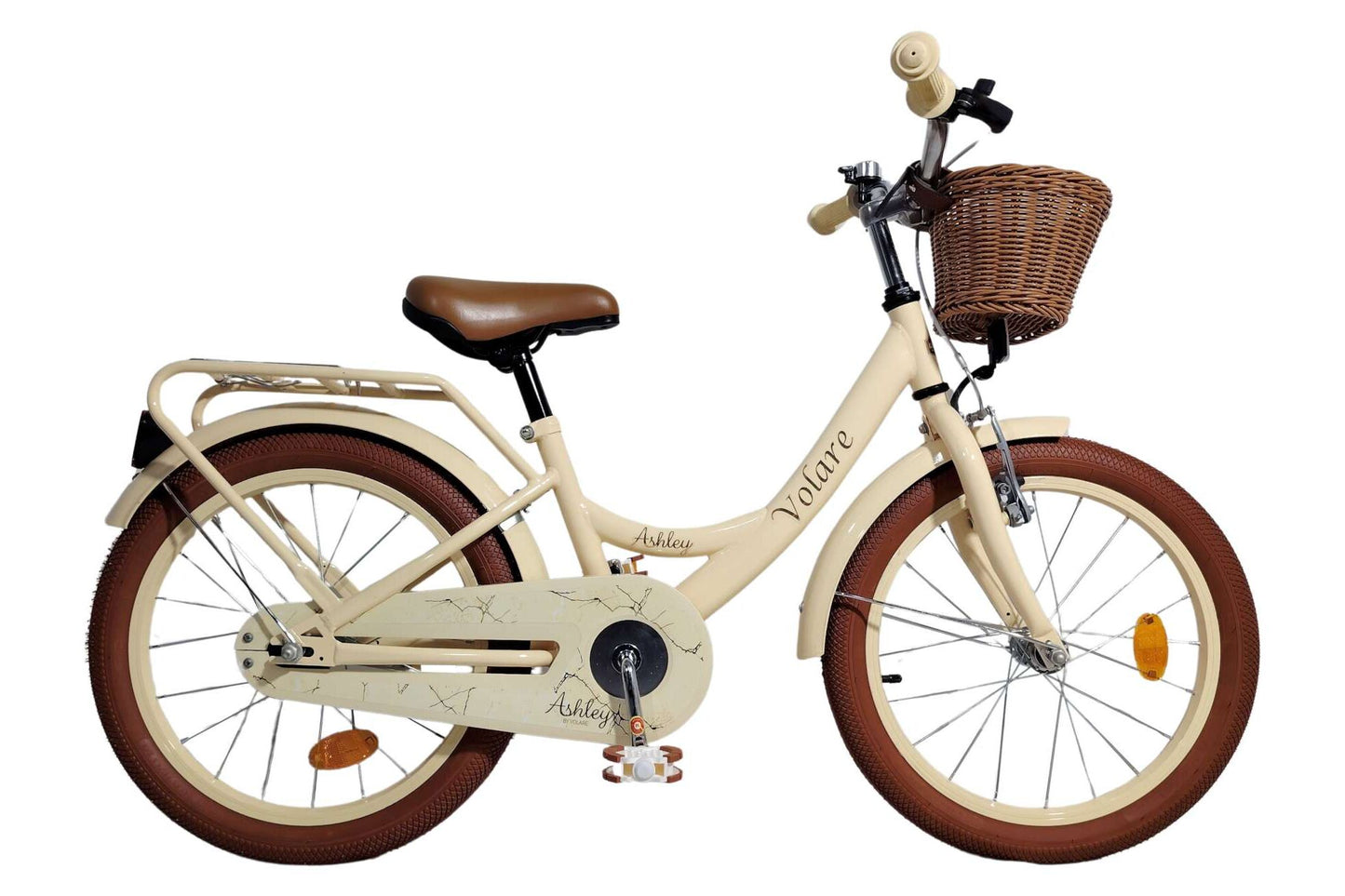 Volare Ashley Kinderfiets - Meisjes - 14 inch - Creme - Twee Handremmen