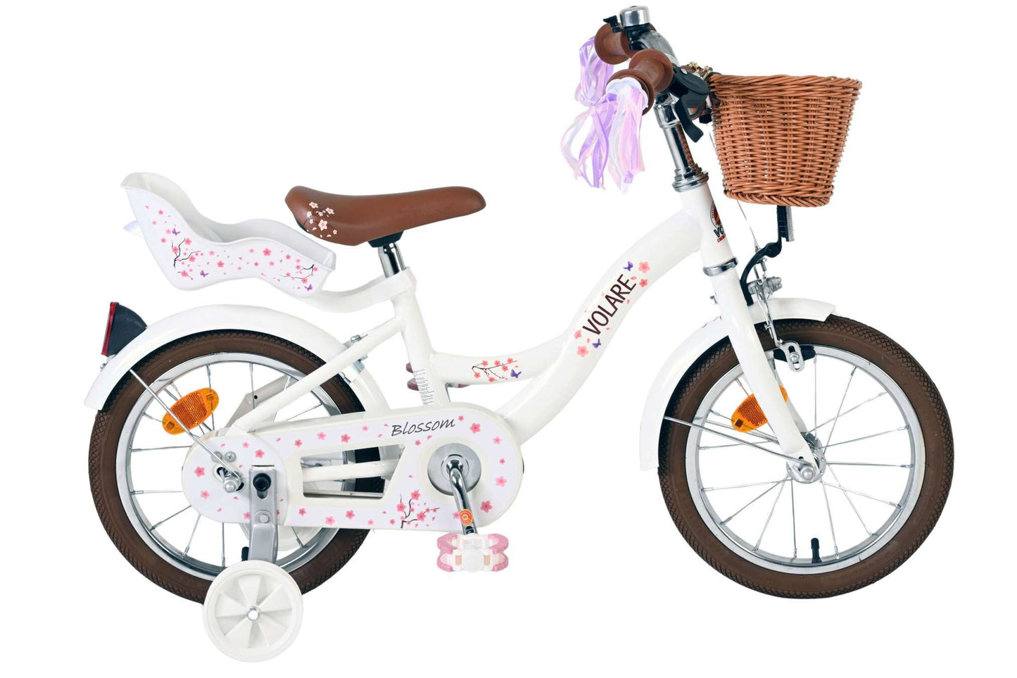 Volare Blossom Kinderfiets - Meisjes - 14 inch - Wit