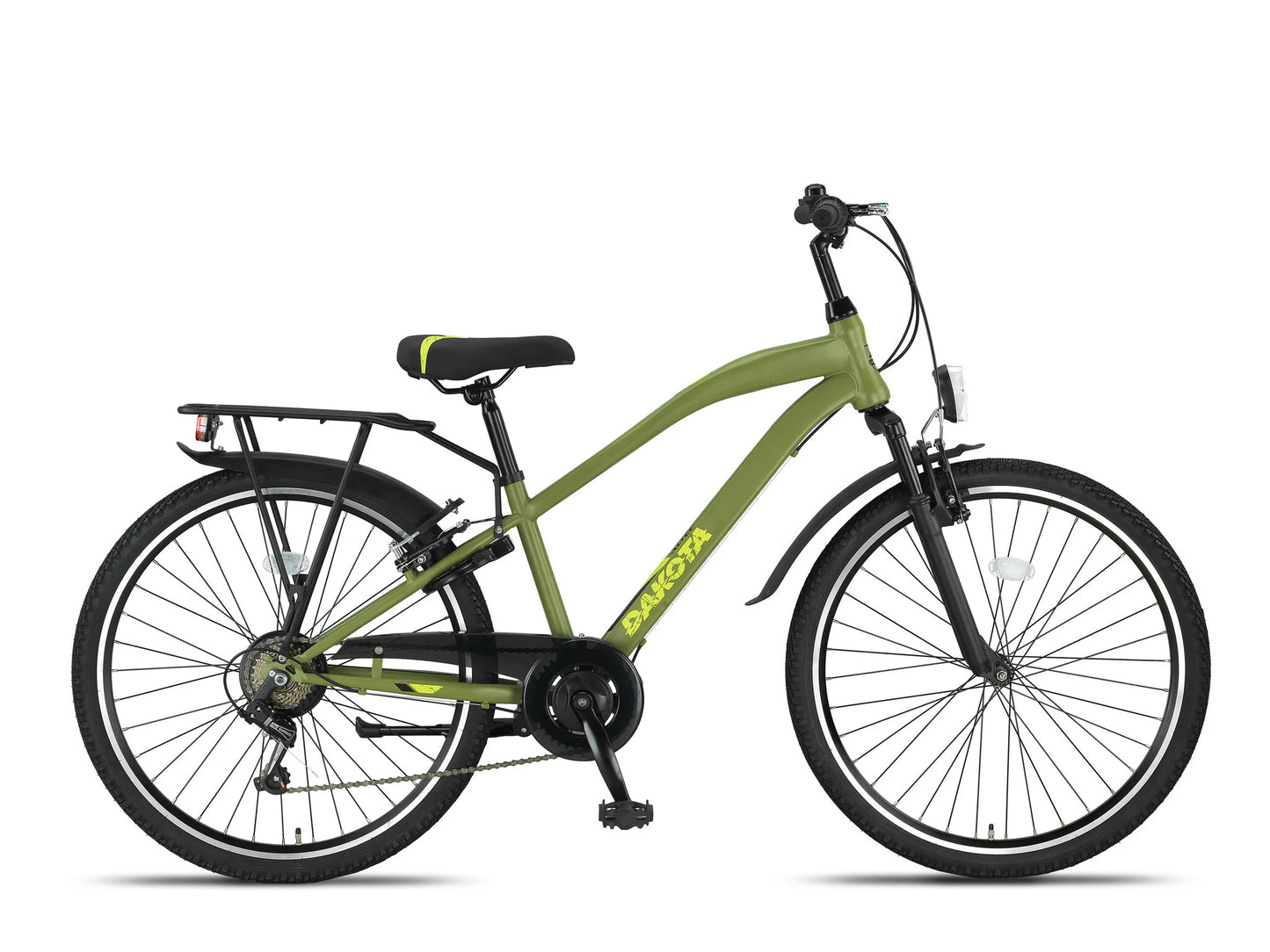 Altec Dakota 26 inch jongensfiets MTB Army Green met 7 versnellingen
