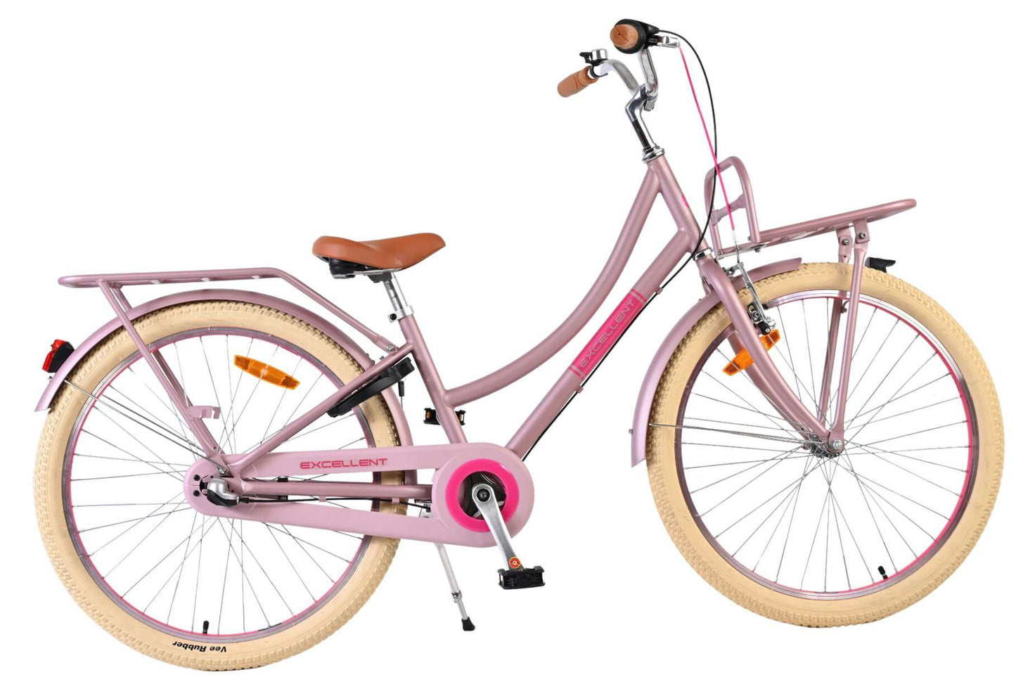 Volare Excellent Kinderfiets - Meisjes - 24 inch - Mat Roze - 3 Versnellingen
