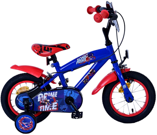 Sonic Prime Kinderfiets - Jongens - 12 inch - Blauw Rood - Twee handremmen (rijklaar)