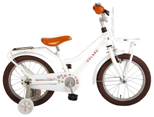 Volare Liberty Kinderfiets - Meisjes - 16 inch - Wit - 95% afgemonteerd