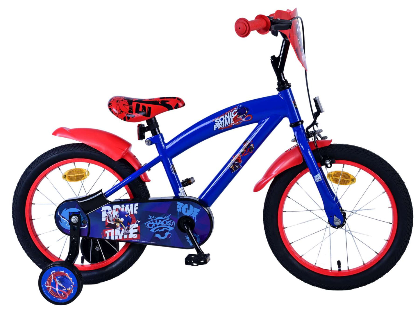 Sonic Prime Kinderfiets - Jongens - 16 inch - Blauw Rood (rijklaar)