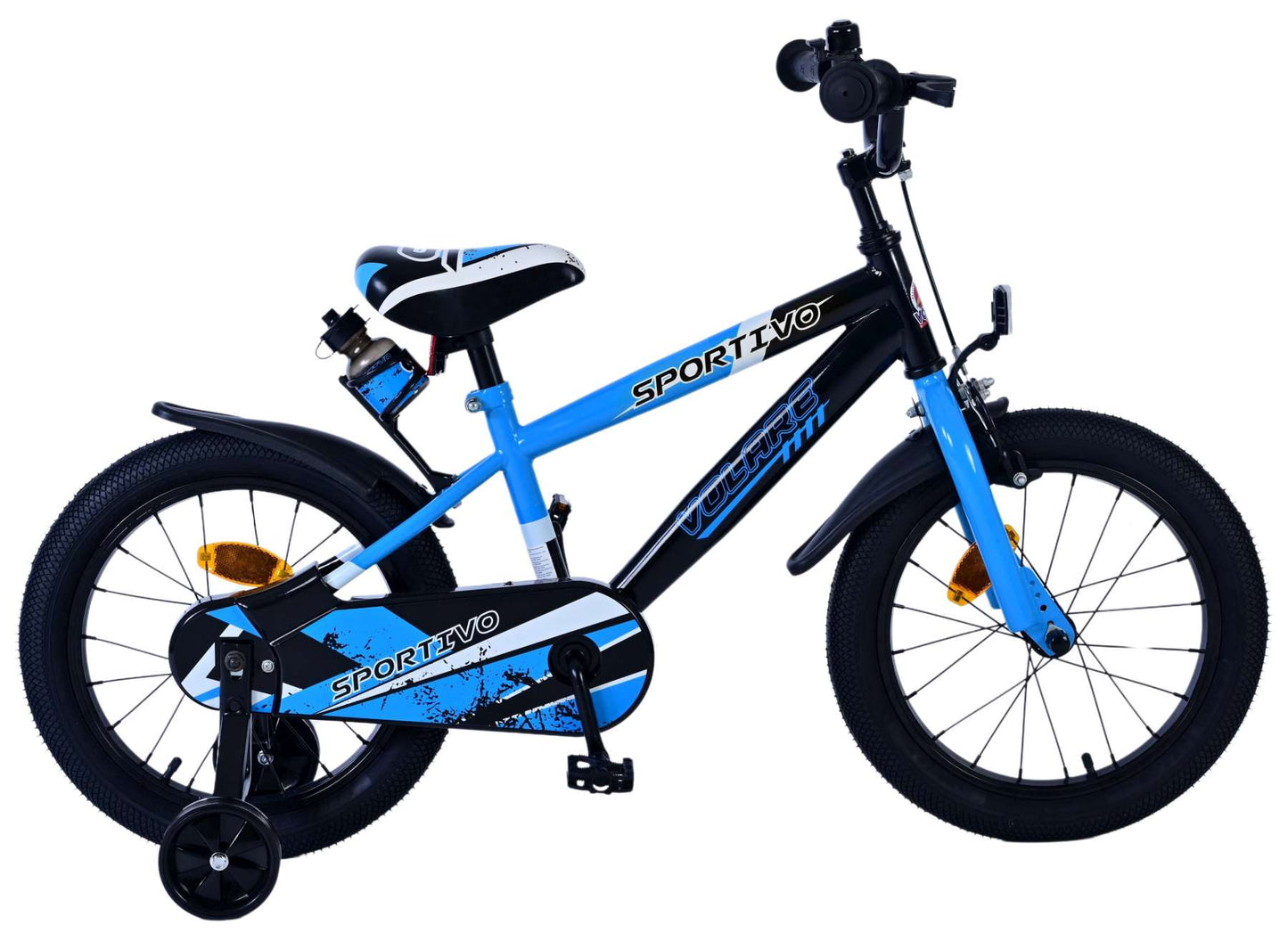 Volare Sportivo Kinderfiets - Jongens - 16 inch - Blauw Zwart (rijklaar)