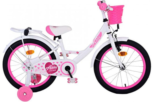 Volare Ashley Kinderfiets - Meisjes - 18 inch - Wit (100% rijklaar)