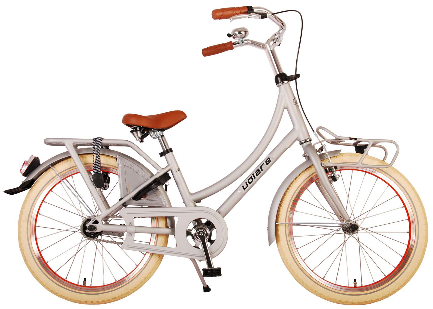 Volare Classic Oma Kinderfiets - Meisjes - 20 inch - Mat Zilver