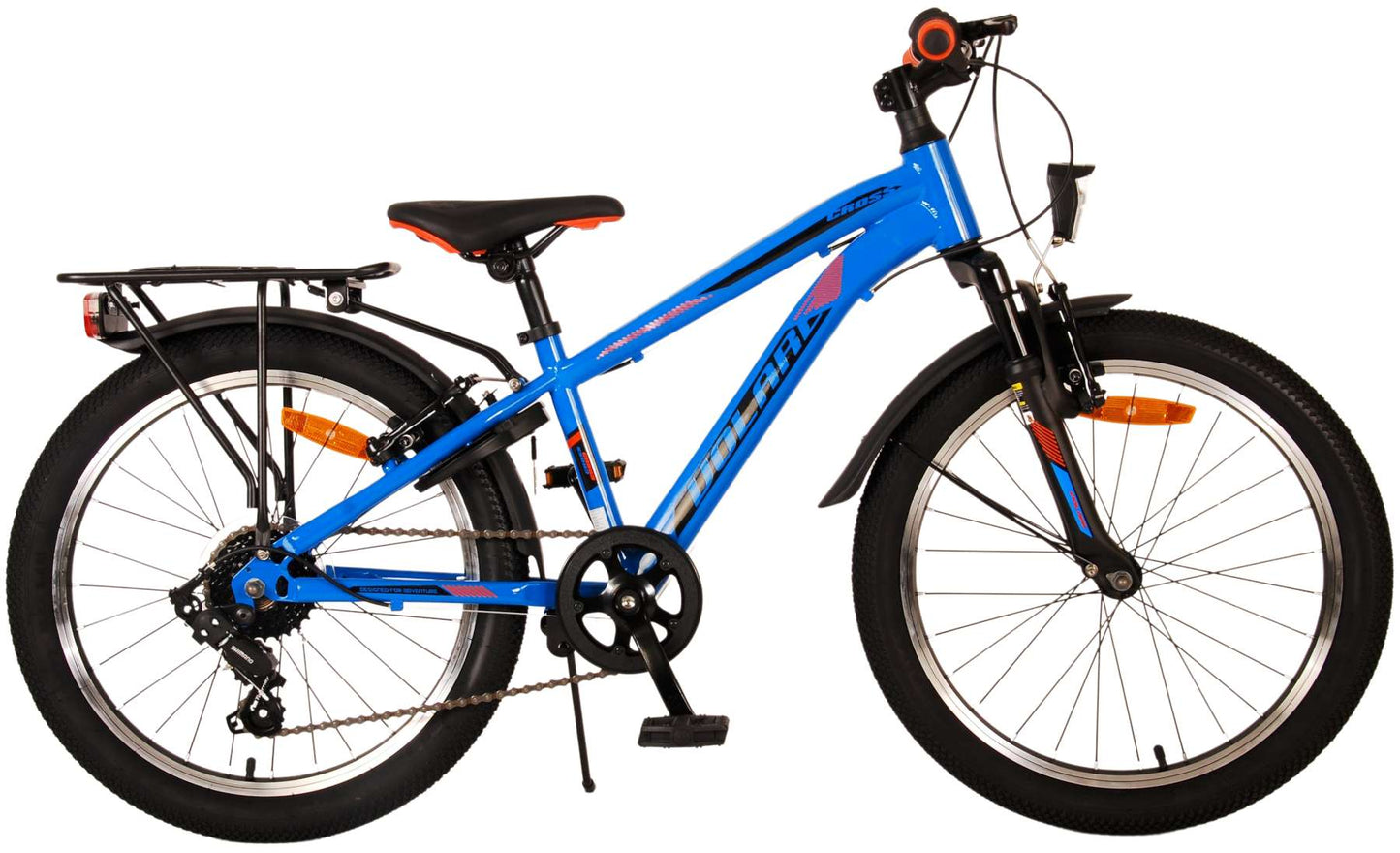 Volare Cross Kinderfiets - Jongens - 20 inch - Blauw - 6 versnellingen (rijklaar)