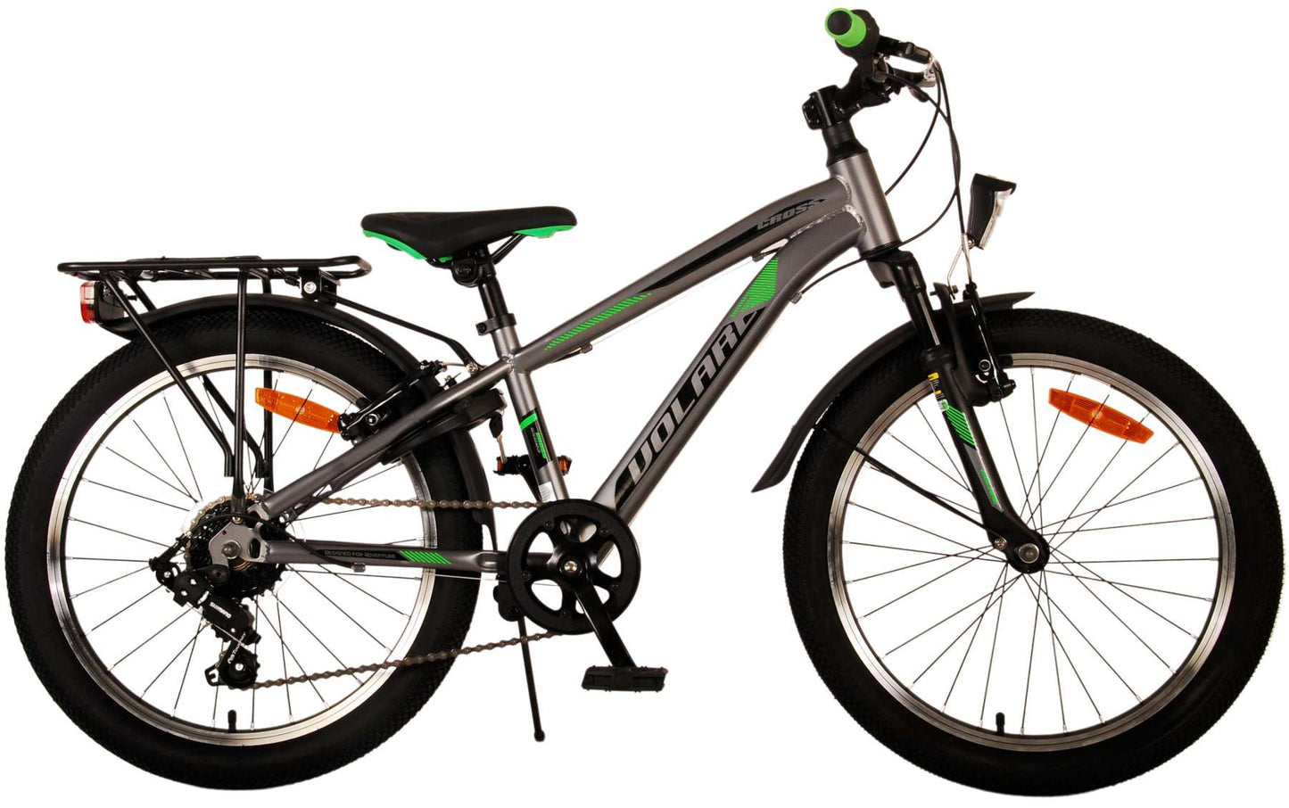 Volare Cross Kinderfiets - Jongens - 20 inch - Grijs - 6 versnellingen (rijklaar)