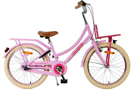 Volare Excellent Kinderfiets - Meisjes - 20 inch - Roze- 3 versnellingen (rijklaar)