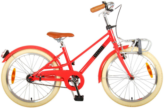 Volare Melody Kinderfiets - Meisjes - 20 inch - Koraal Rood- Prime Collection (100% rijklaar)