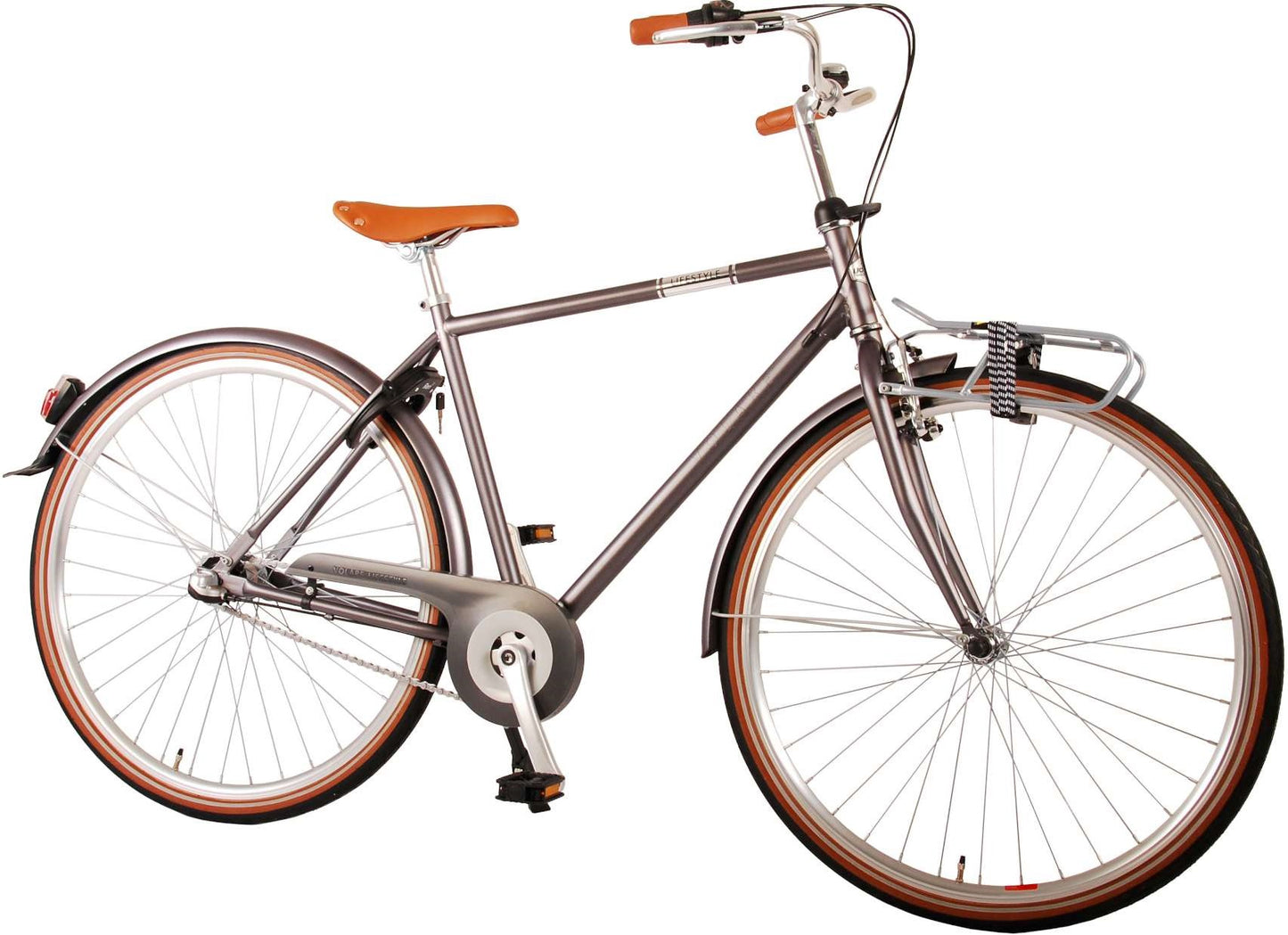 Volare Lifestyle Jongensfiets - Tiener - 48 cm - lage zadelstand- Grijs - 3 versnellingen