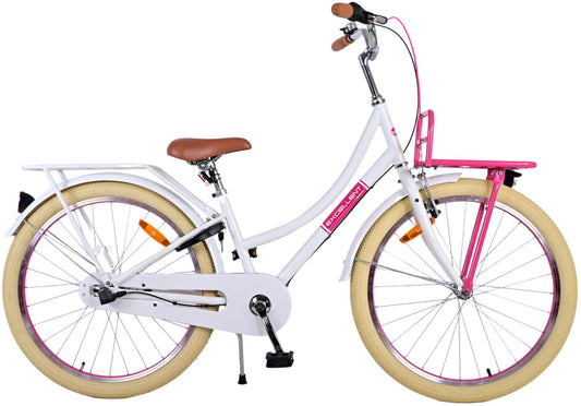 Volare Excellent Kinderfiets - Meisjes - 26 inch - Wit - 3 Versnellingen(100% rijklaar)