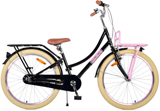 Volare Excellent Kinderfiets - Meisjes - 26 inch - Zwart - 3 Versnellingen(100% rijklaar)