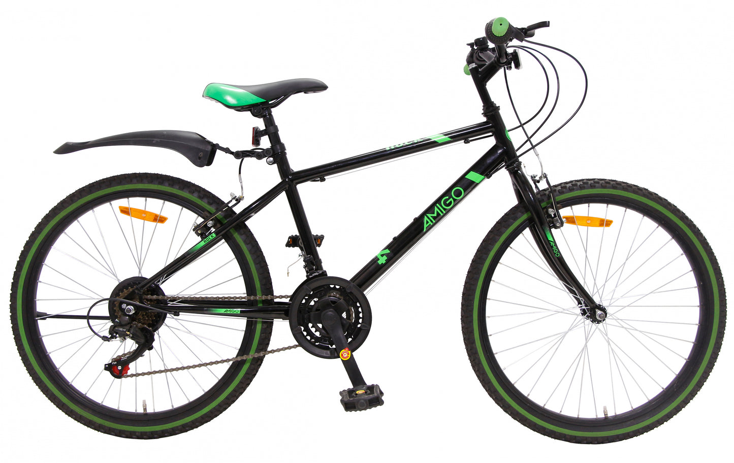 AMIGO Rock 24 Inch Junior 18V V-Brakes Zwart