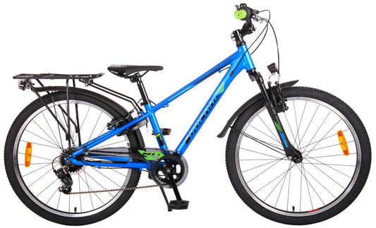 Volare Cross Kinderfiets - Jongens - 24 inch - Blauw - 6 versnellingen - Prime Collection