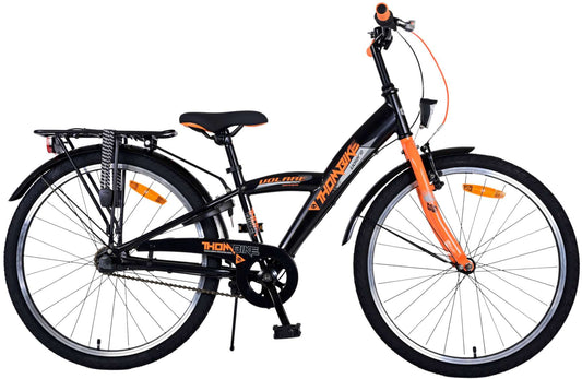 Volare Thombike Kinderfiets - Jongens - 24 inch - Zwart Oranje - 3 versnellingen(rijklaar)