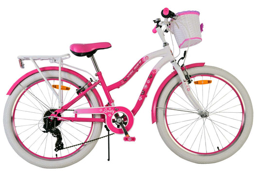 Volare Lovely Kinderfiets - Meisjes - 24 inch - Roze - 7 Versnellingen (rijklaar)