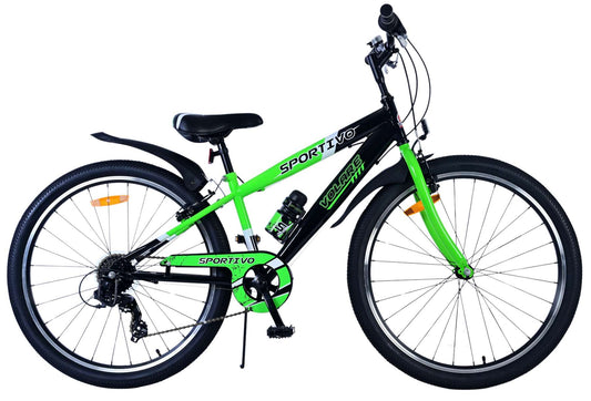 Volare Sportivo Kinderfiets – Jongens – 24 inch – Groen – 7 versnellingen (rijklaar)