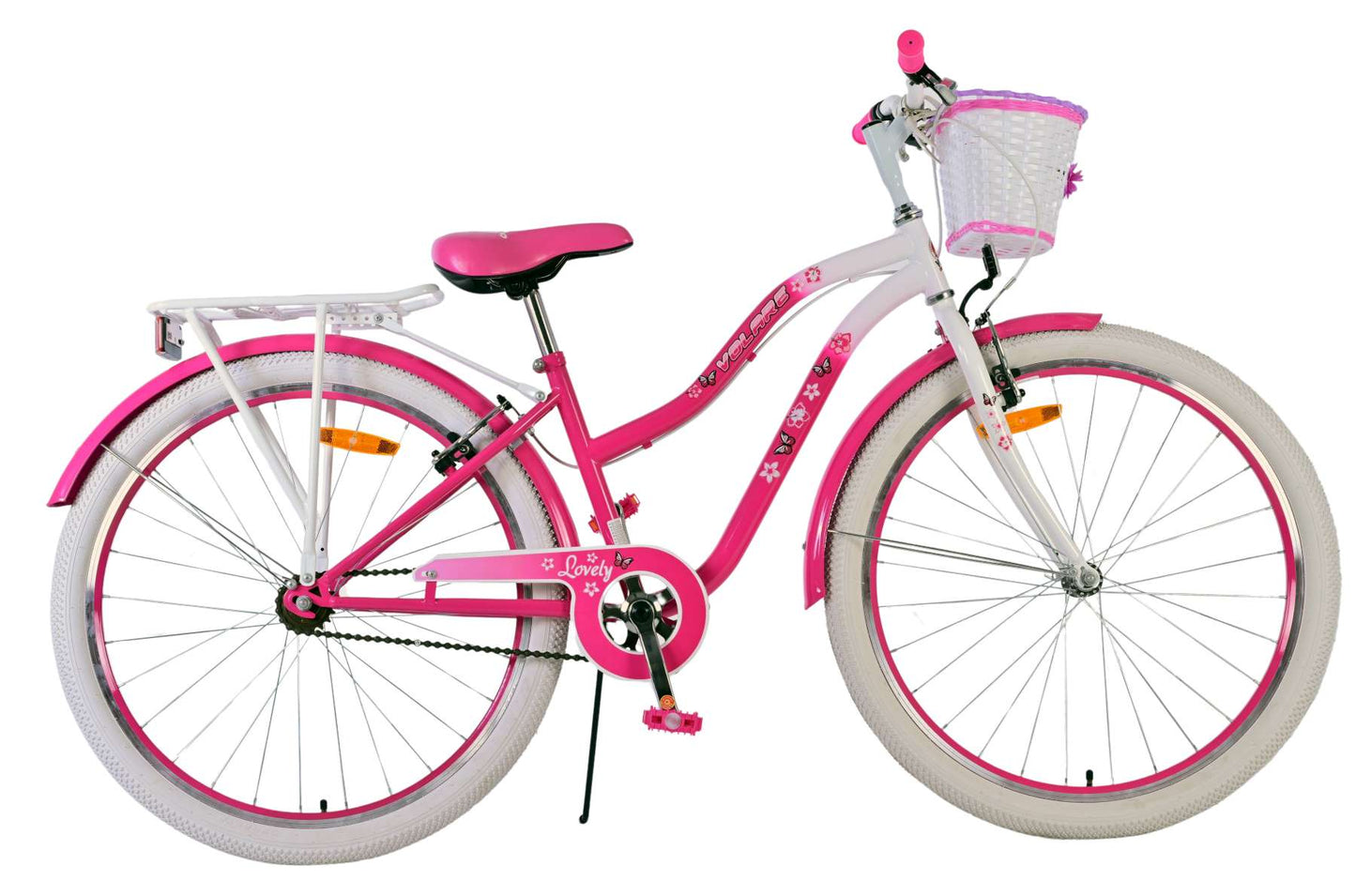 Volare Lovely Kinderfiets - Meisjes - 26 inch - Roze - Twee handremmen (rijklaar)