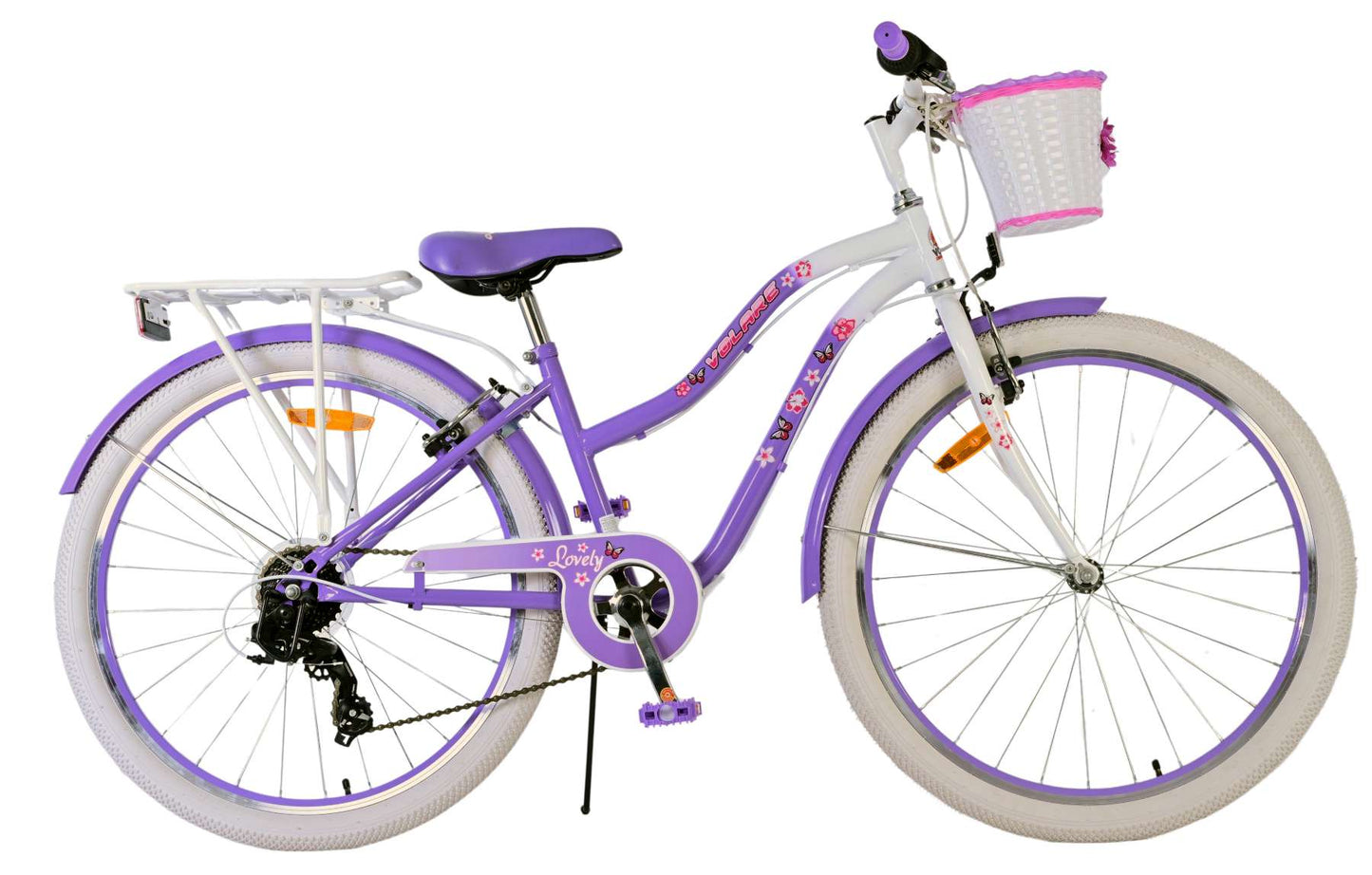 Volare Lovely Kinderfiets - Meisjes - 26 inch - Paars - 7 speed (rijklaar)