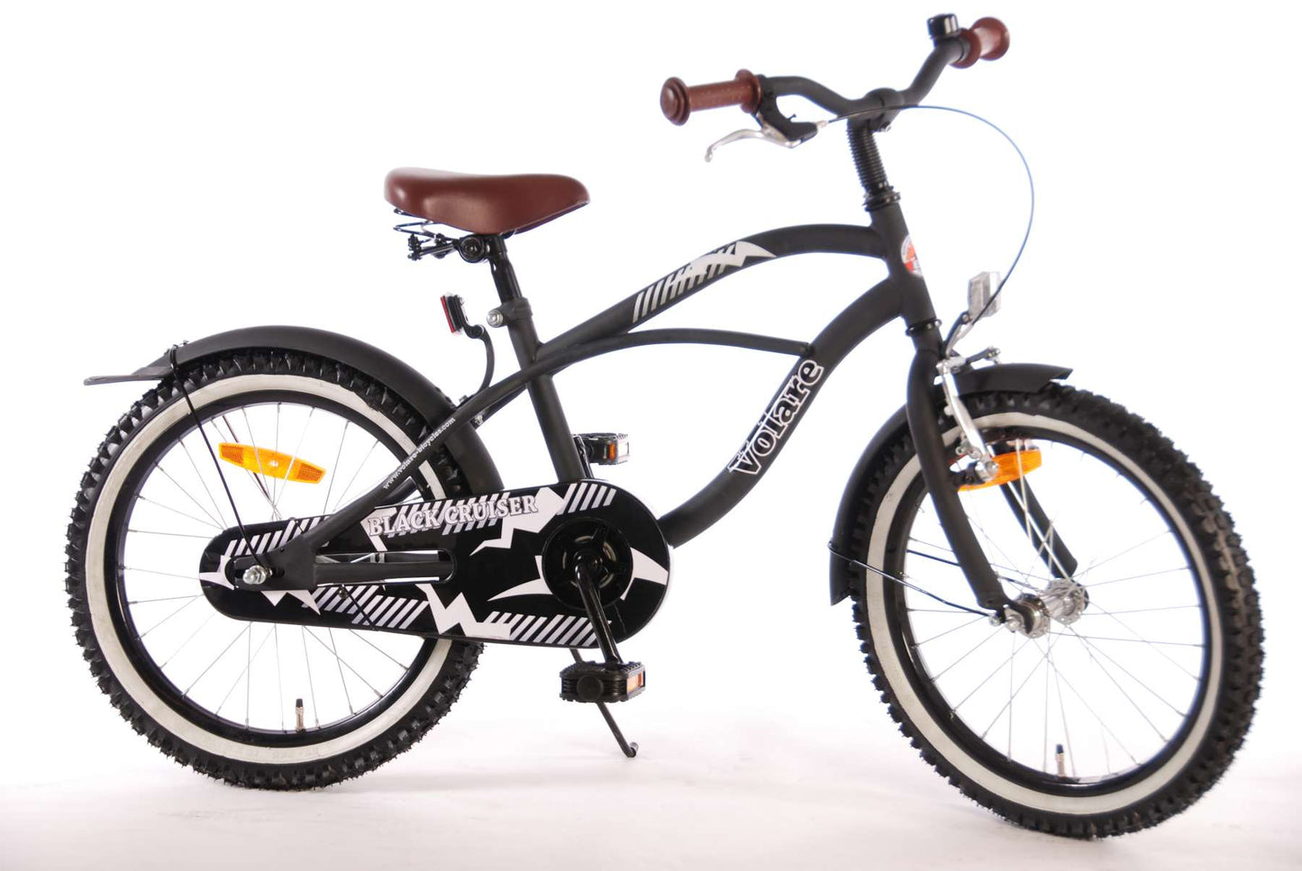 Volare Black Cruiser Kinderfiets - Jongens - 18 inch - Zwart - 95% afgemonteerd