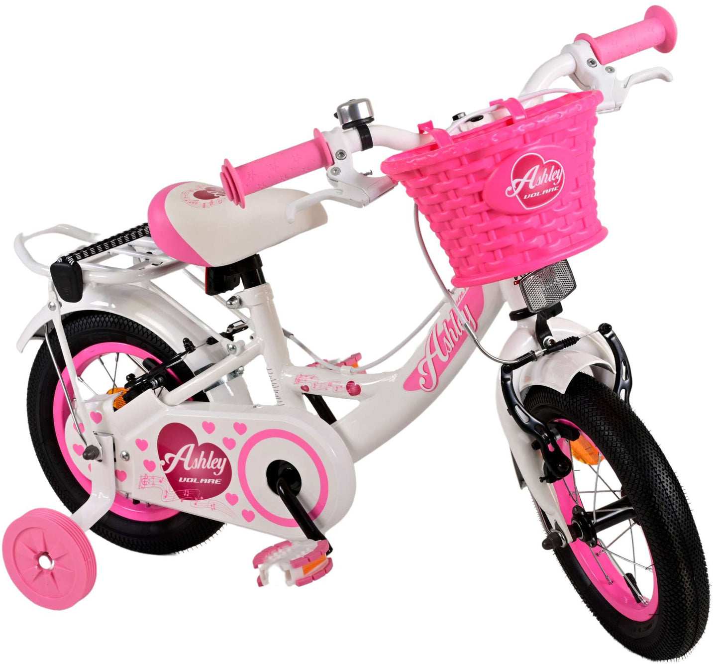 Volare Ashley Kinderfiets - Meisjes - 12 inch - Wit - Twee handremmen