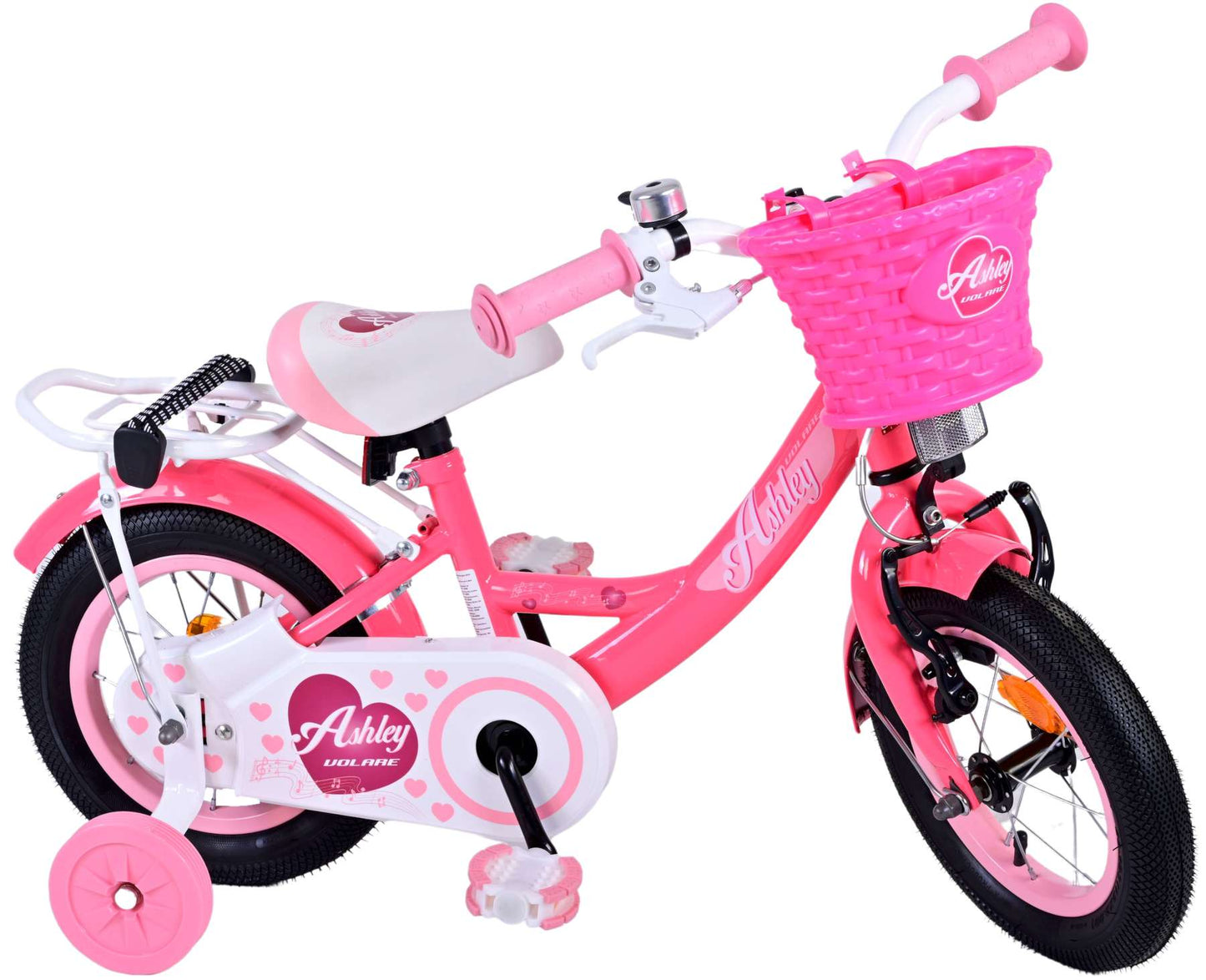 Volare Ashley Kinderfiets - Meisjes - 12 inch - Rood/Roze