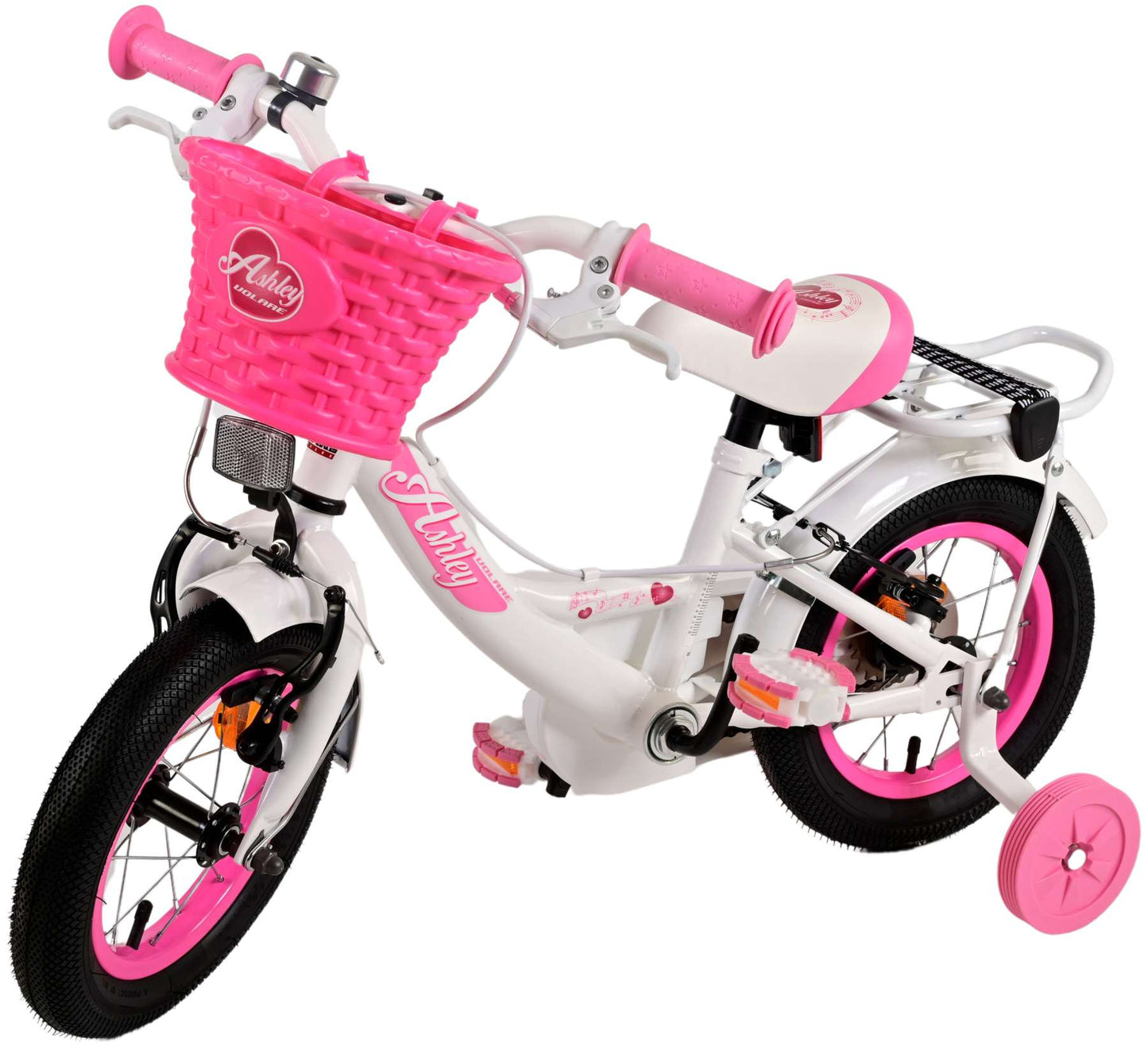 Volare Ashley Kinderfiets - Meisjes - 12 inch - Wit - Twee handremmen