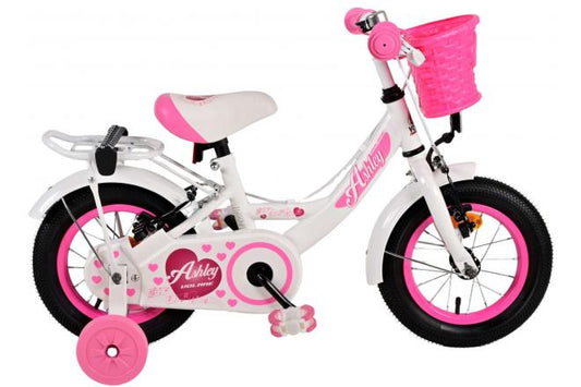 Volare Ashley Kinderfiets - Meisjes - 12 inch - Wit - Twee handremmen