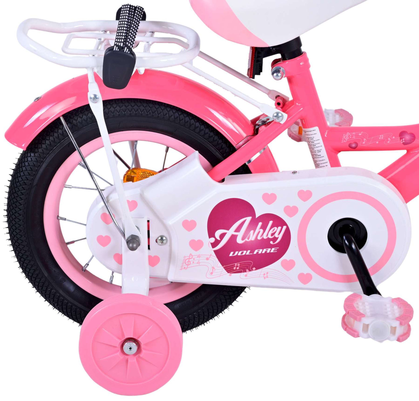 Volare Ashley Kinderfiets - Meisjes - 12 inch - Rood/Roze