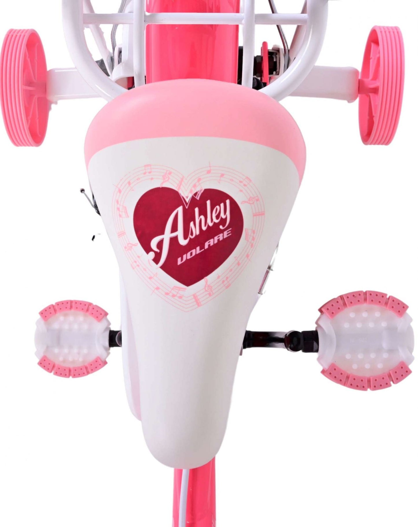 Volare Ashley Kinderfiets - Meisjes - 12 inch - Roze/Rood - Twee handremmen