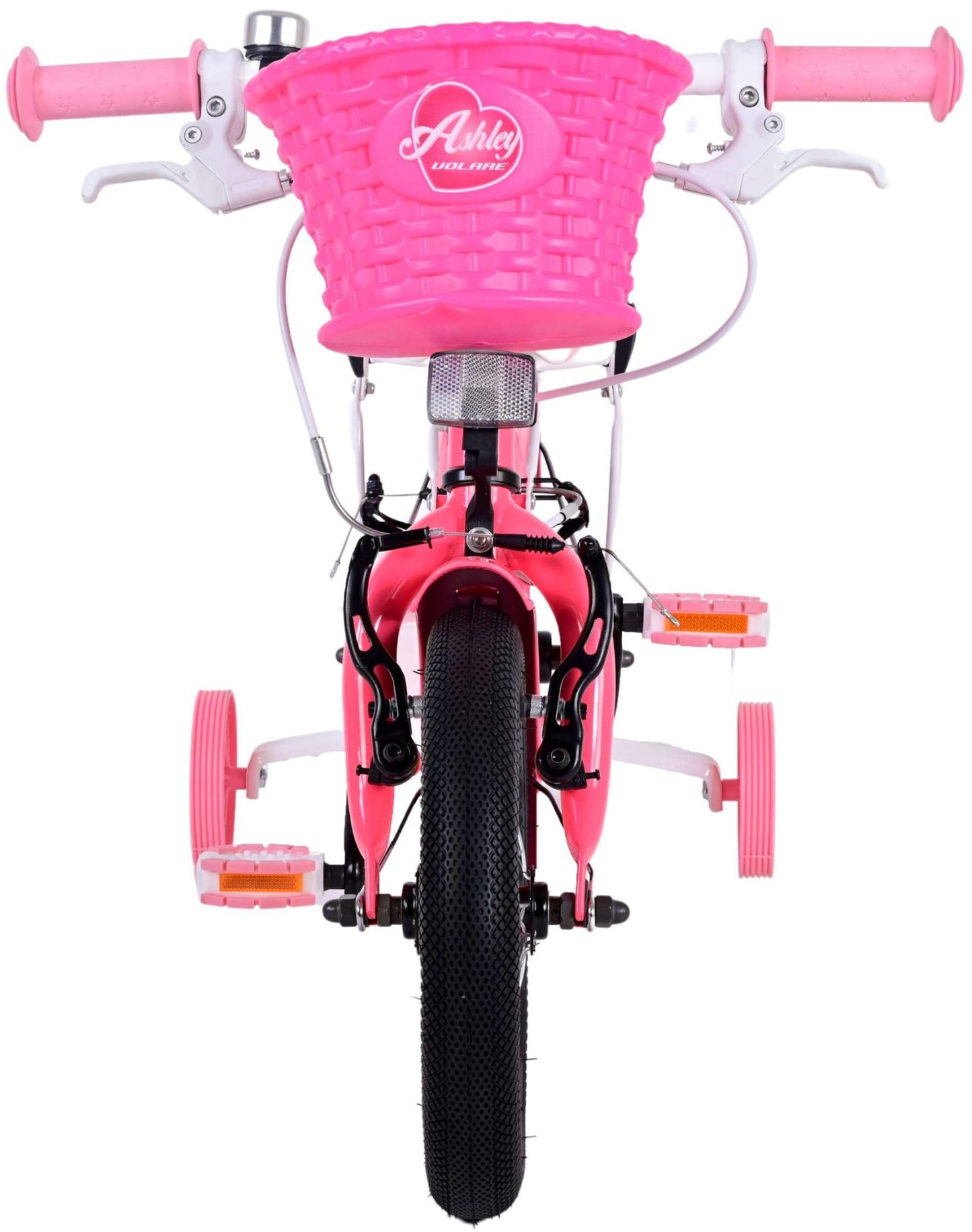 Volare Ashley Kinderfiets - Meisjes - 12 inch - Roze/Rood - Twee handremmen