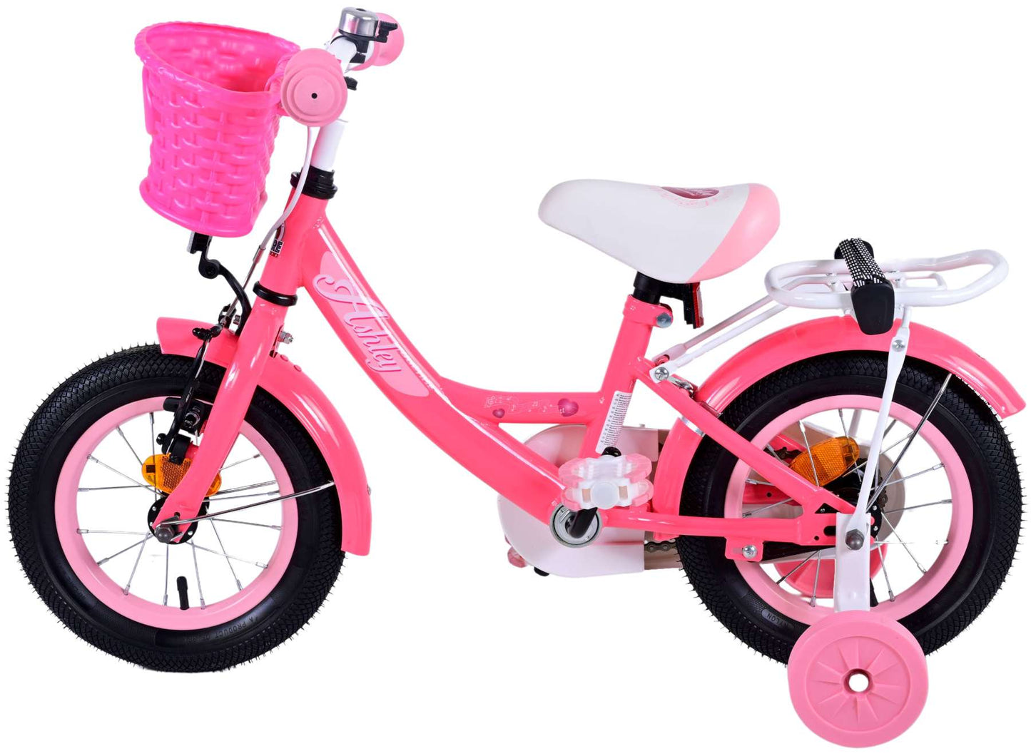 Volare Ashley Kinderfiets - Meisjes - 12 inch - Rood/Roze