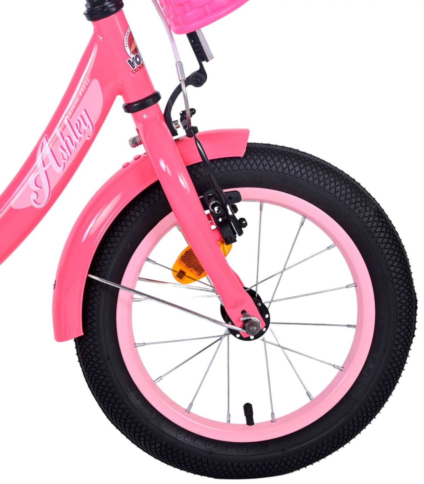 Volare Ashley Kinderfiets - Meisjes - 14 inch - Roze/Rood