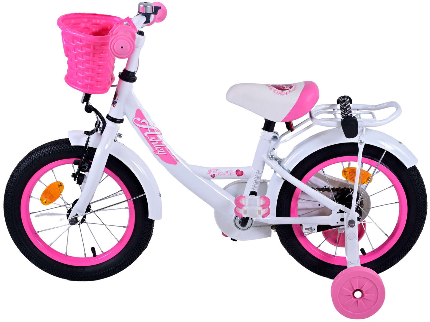 Volare Ashley Kinderfiets - Meisjes - 14 inch - Wit