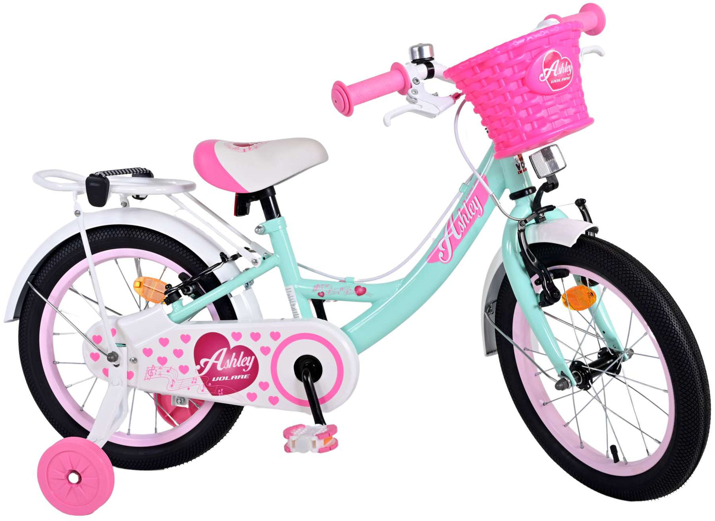 Volare Ashley Kinderfiets - Meisjes - 16 inch - Groen - Twee Handremmen