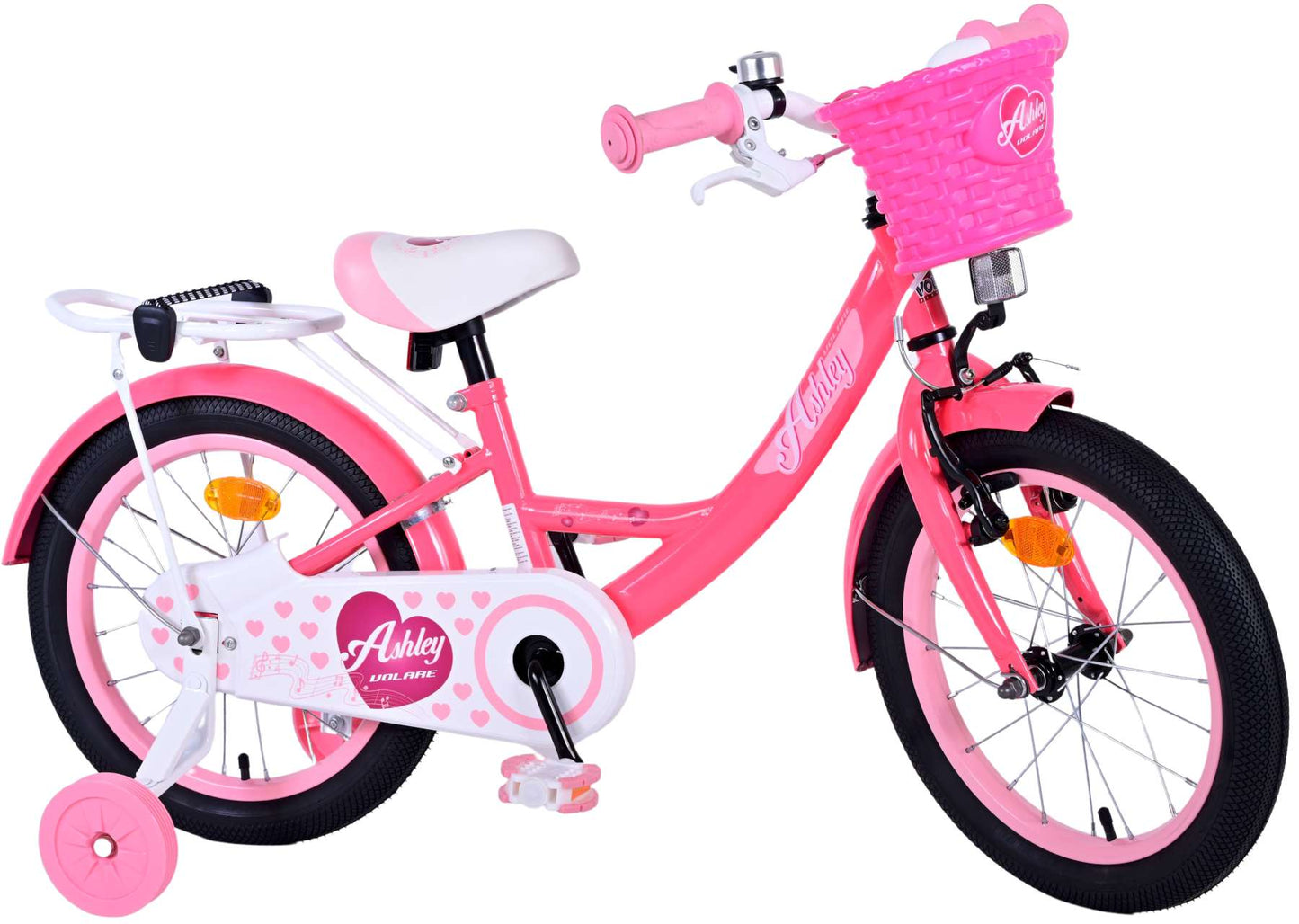 Volare Ashley Kinderfiets - Meisjes - 16 inch - Roze/Rood