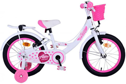 Volare Ashley Kinderfiets - Meisjes - 16 inch - Wit - Twee Handremmen