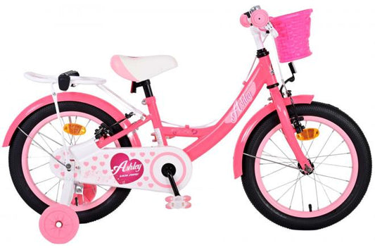 Volare Ashley Kinderfiets - Meisjes - 16 inch - Roze/Rood - Twee Handremmen