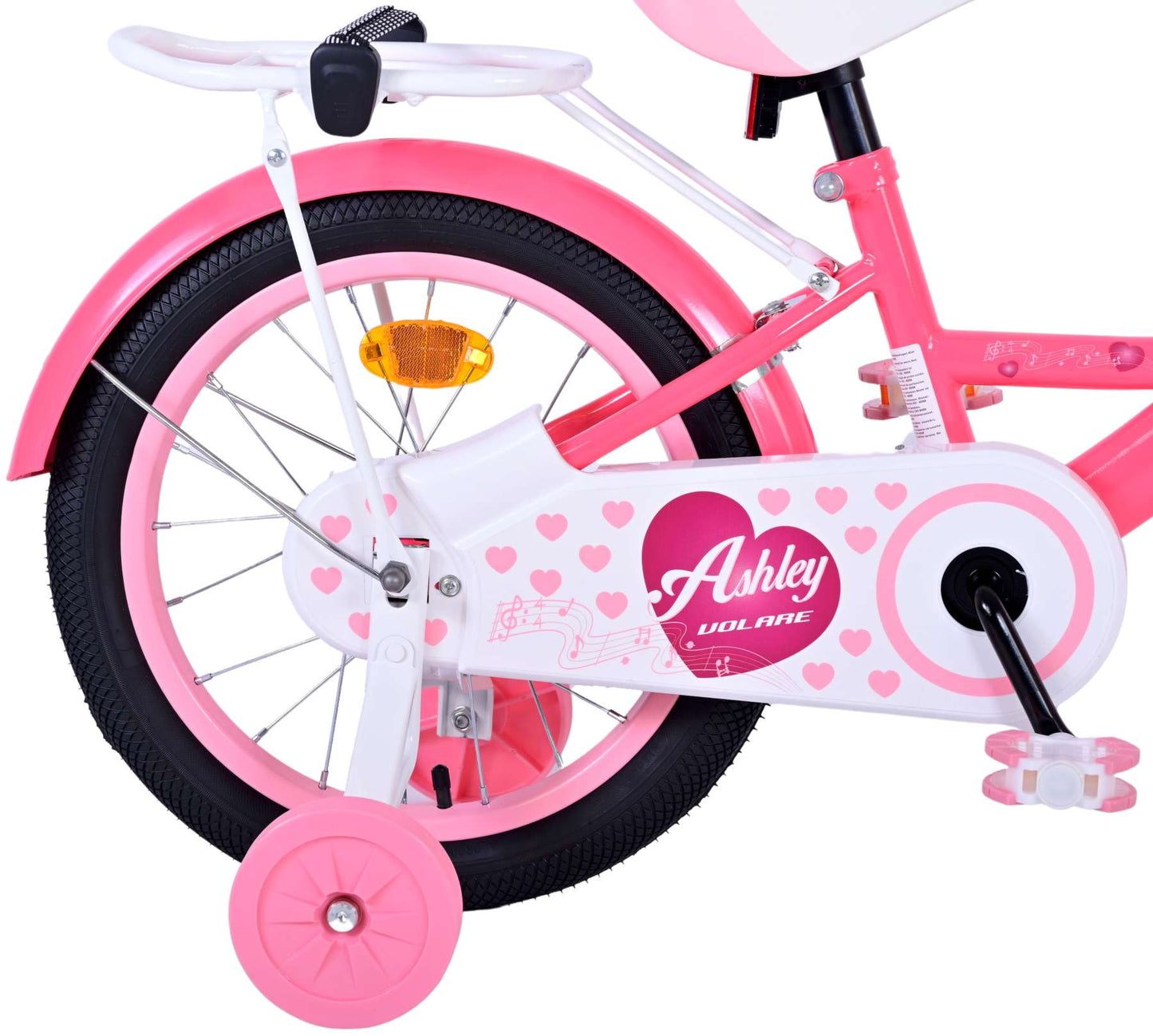 Volare Ashley Kinderfiets - Meisjes - 16 inch - Roze/Rood