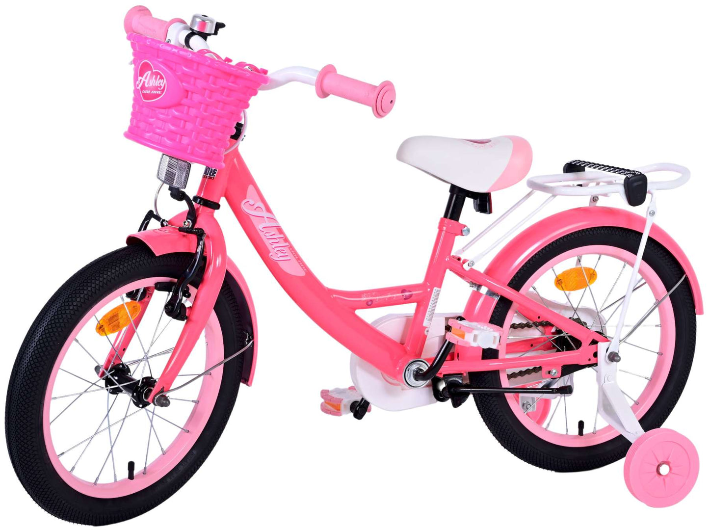 Volare Ashley Kinderfiets - Meisjes - 16 inch - Roze/Rood