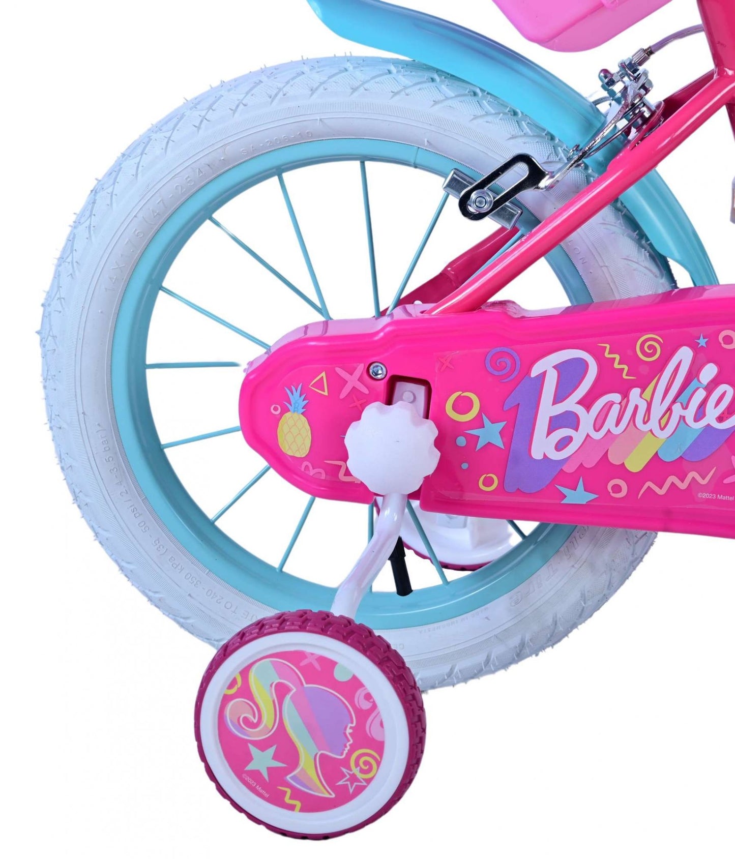 Barbie Kinderfiets - Meisjes - 14 inch - Roze - Twee handremmen