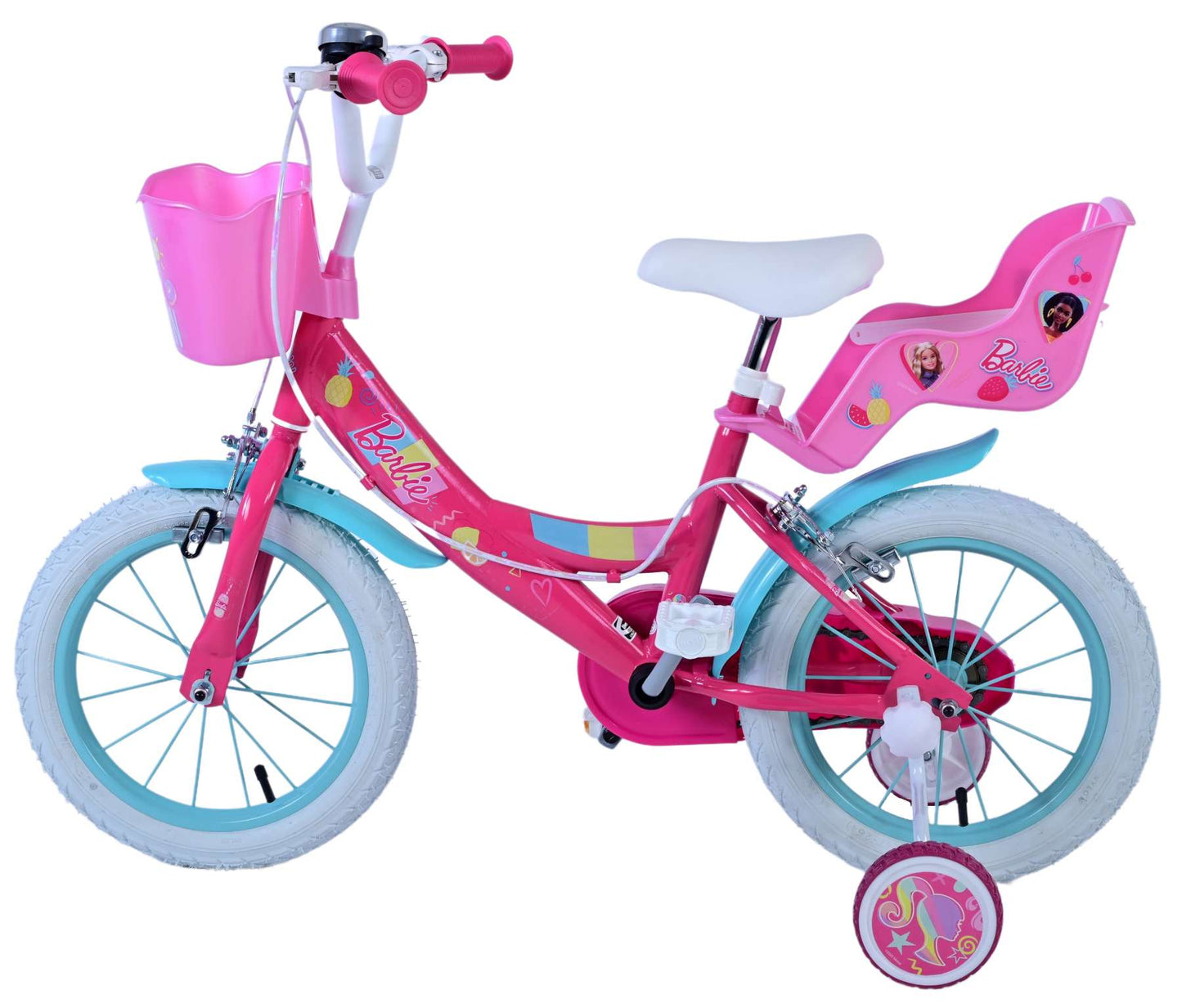 Barbie Kinderfiets - Meisjes - 14 inch - Roze - Twee handremmen