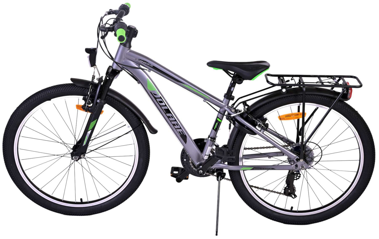 Volare Cross Kinderfiets - Jongens - 24 inch - Grijs - 18 versnellingen - Twee handremmen