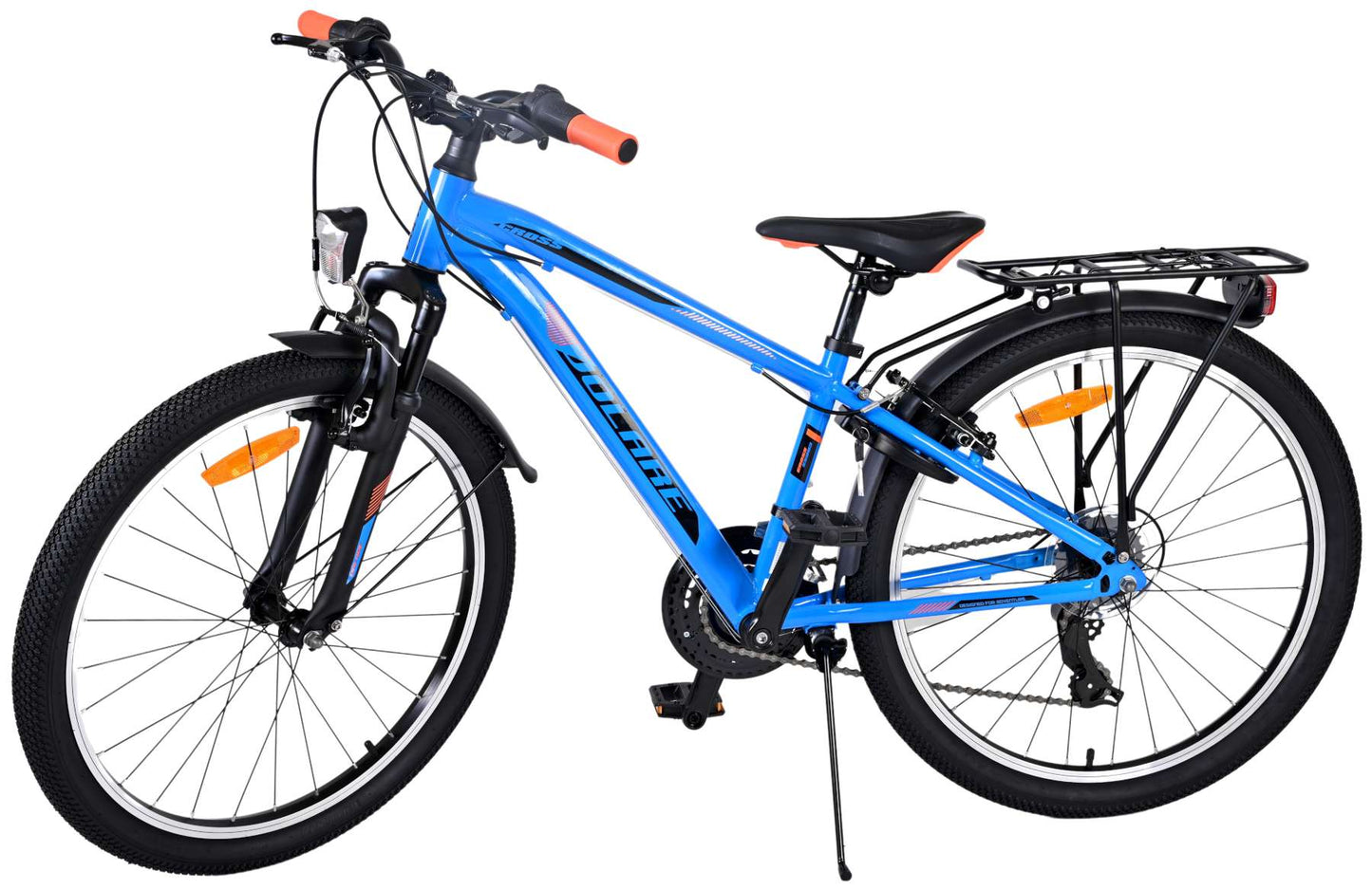 Volare Cross Kinderfiets - Jongens - 24 inch - Blauw - 18 versnellingen - Twee handremmen