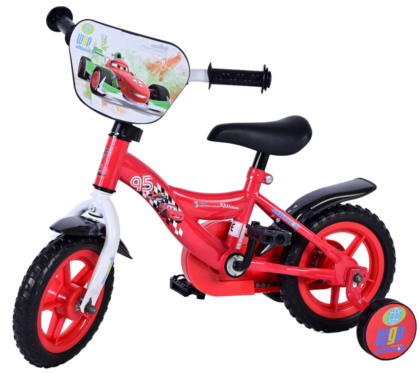 Disney Cars Kinderfiets - Jongens - 10 inch - Rood - Doortrapper