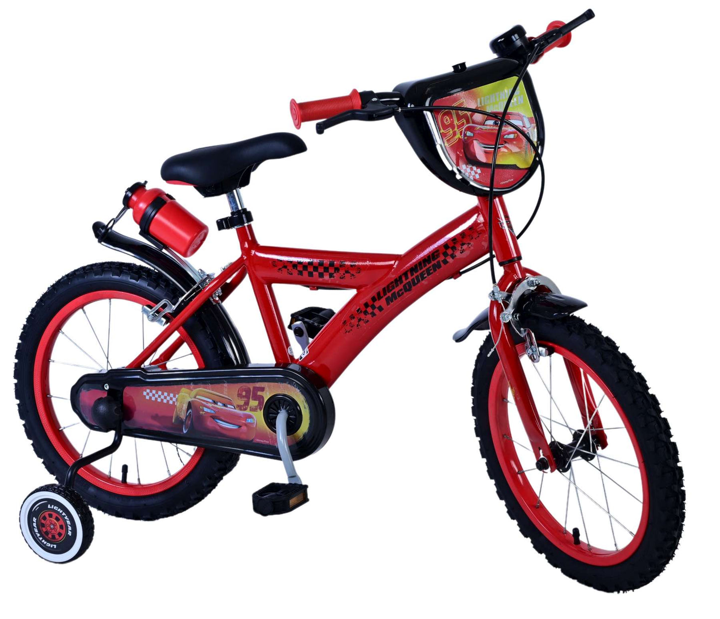 Disney Cars Kinderfiets - Jongens - 16 inch - Rood - Twee handremmen